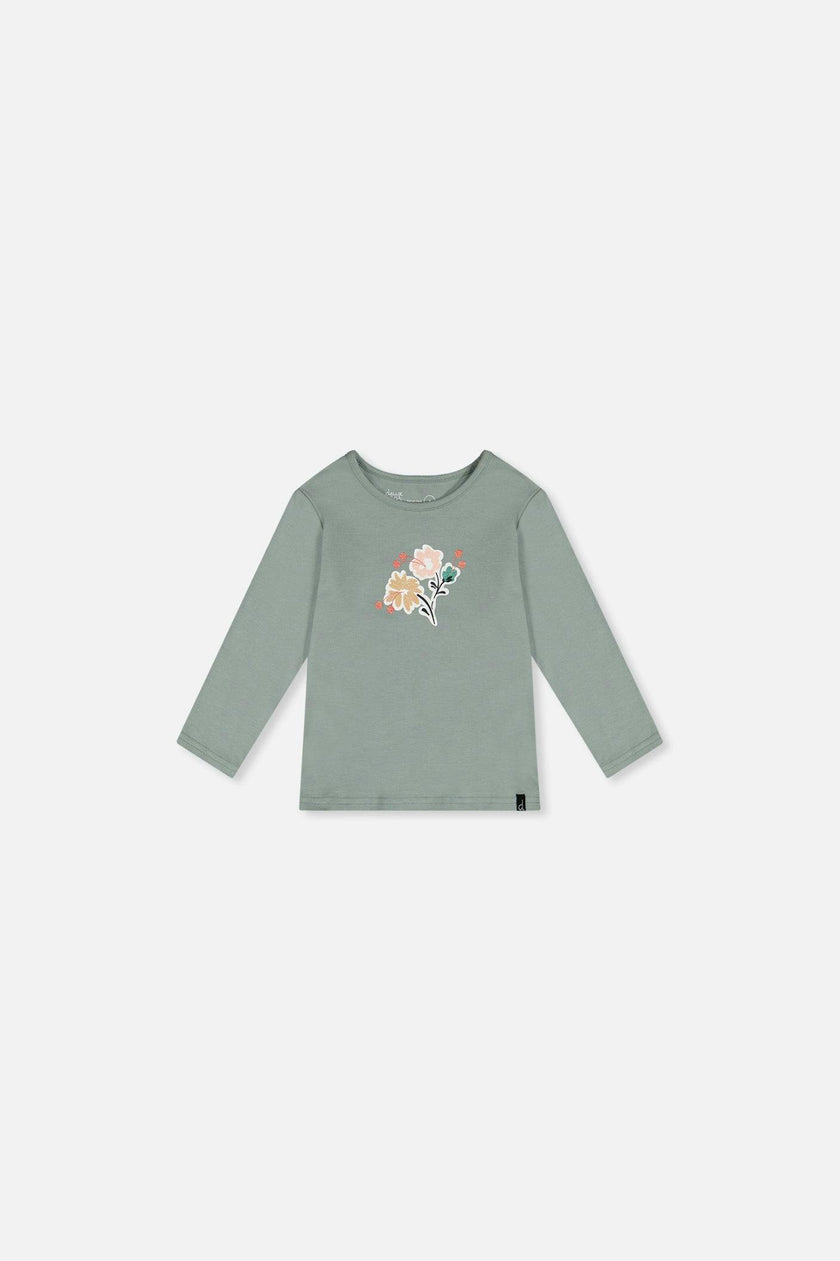 Baby Organic Cotton Long Sleeve T-Shirt Sage Green