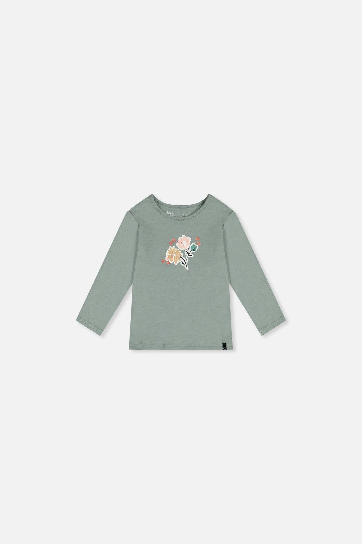 Baby Organic Cotton Long Sleeve T-Shirt Sage Green