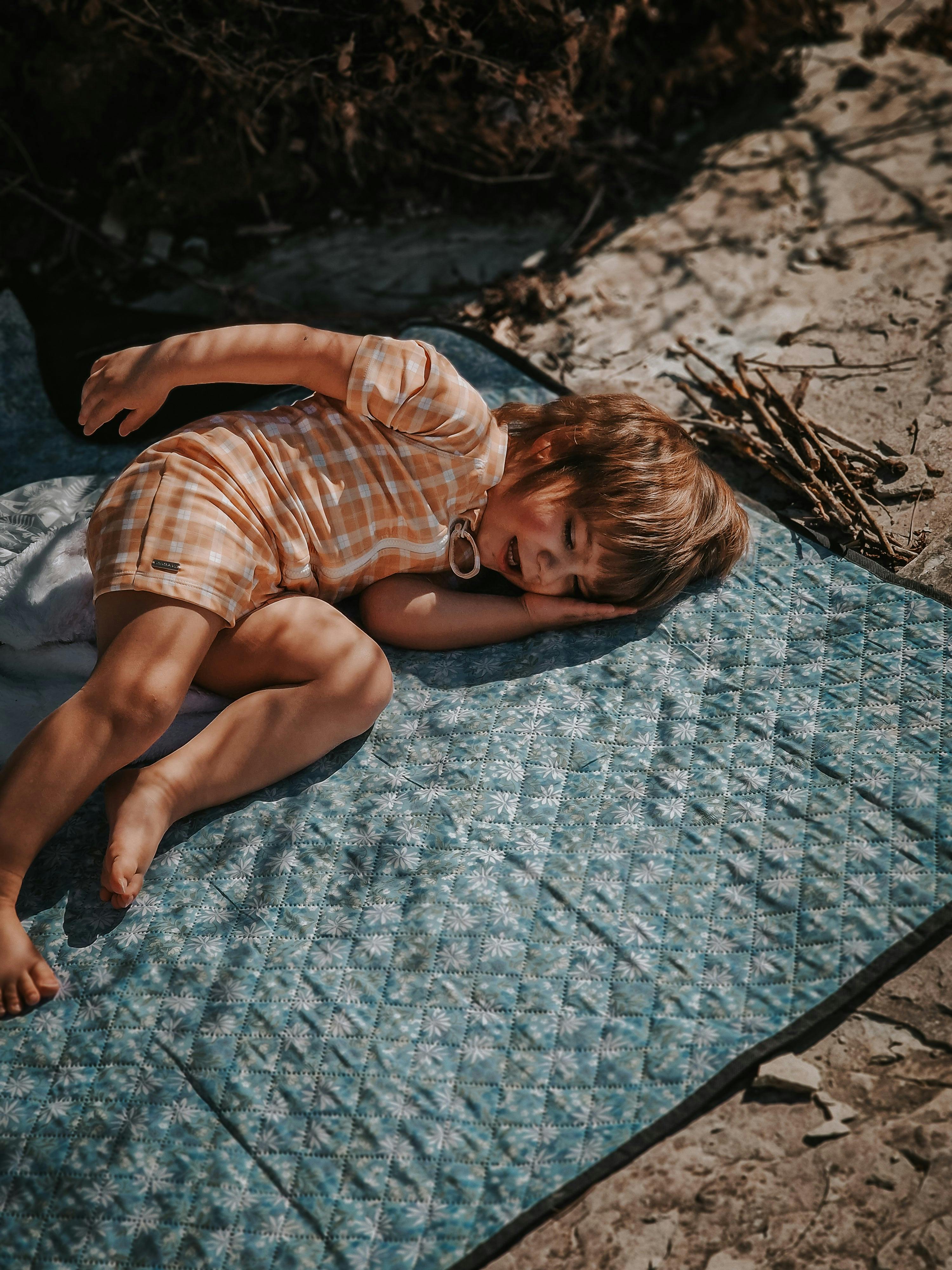 Short Sleeve Rashguard Swimsuit | UPF + Recycled - Buckwheat Plaid
