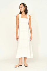 Ica Dress in White Marine Eyelet