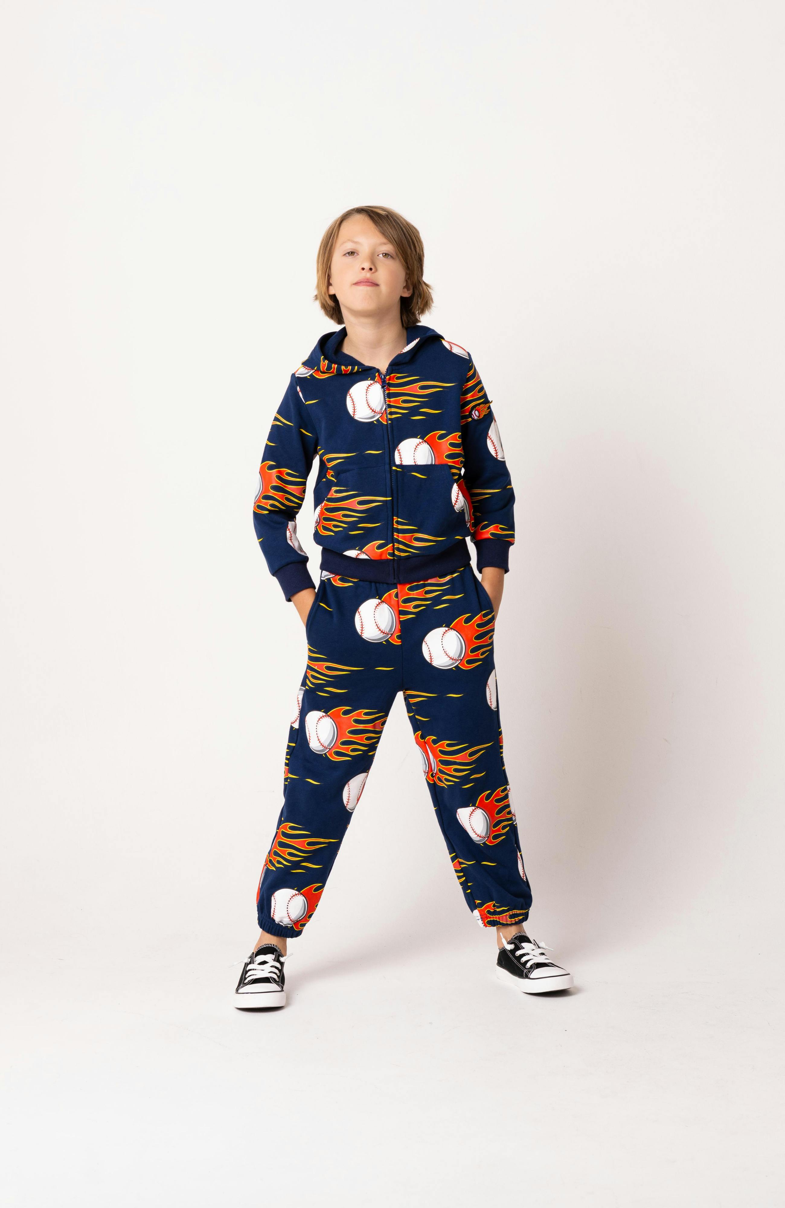 Max Reversible Rain Jacket Windbreaker, Baseball Fire