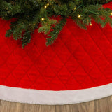 Kurt Adler 12 by 28-Inch Quilted Red Velvet Tree Collar