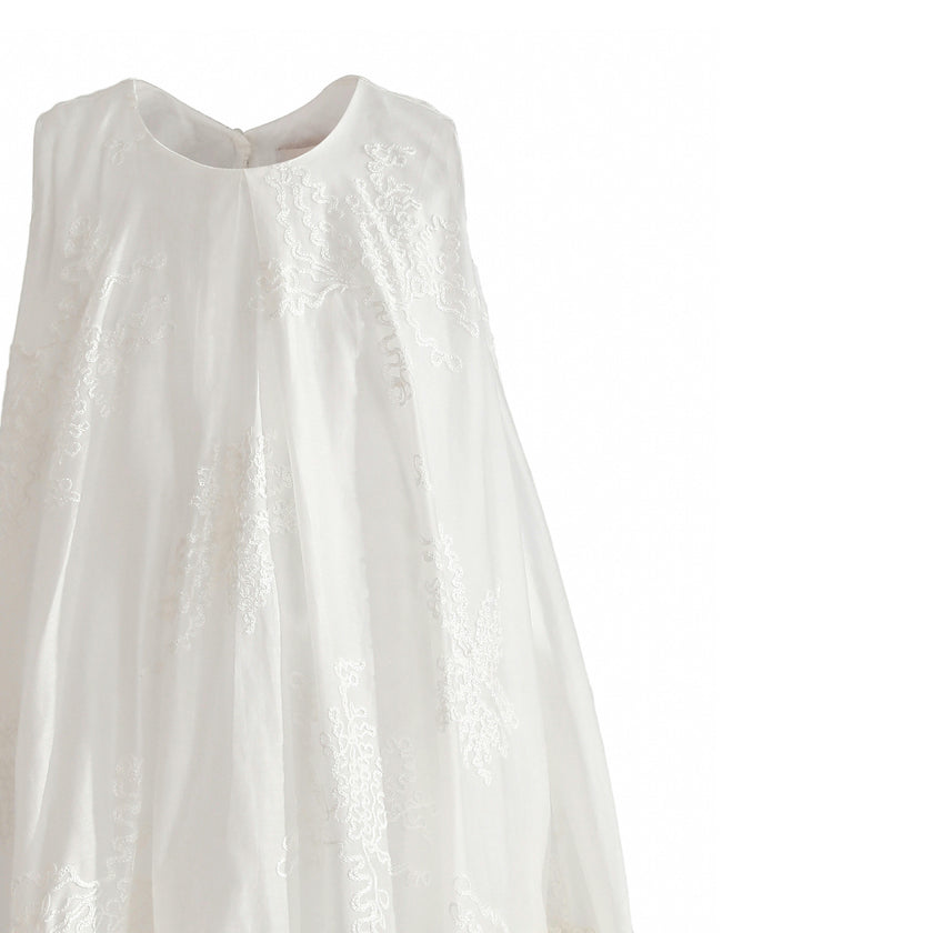 White Marcelline Ruffle Hem Dress