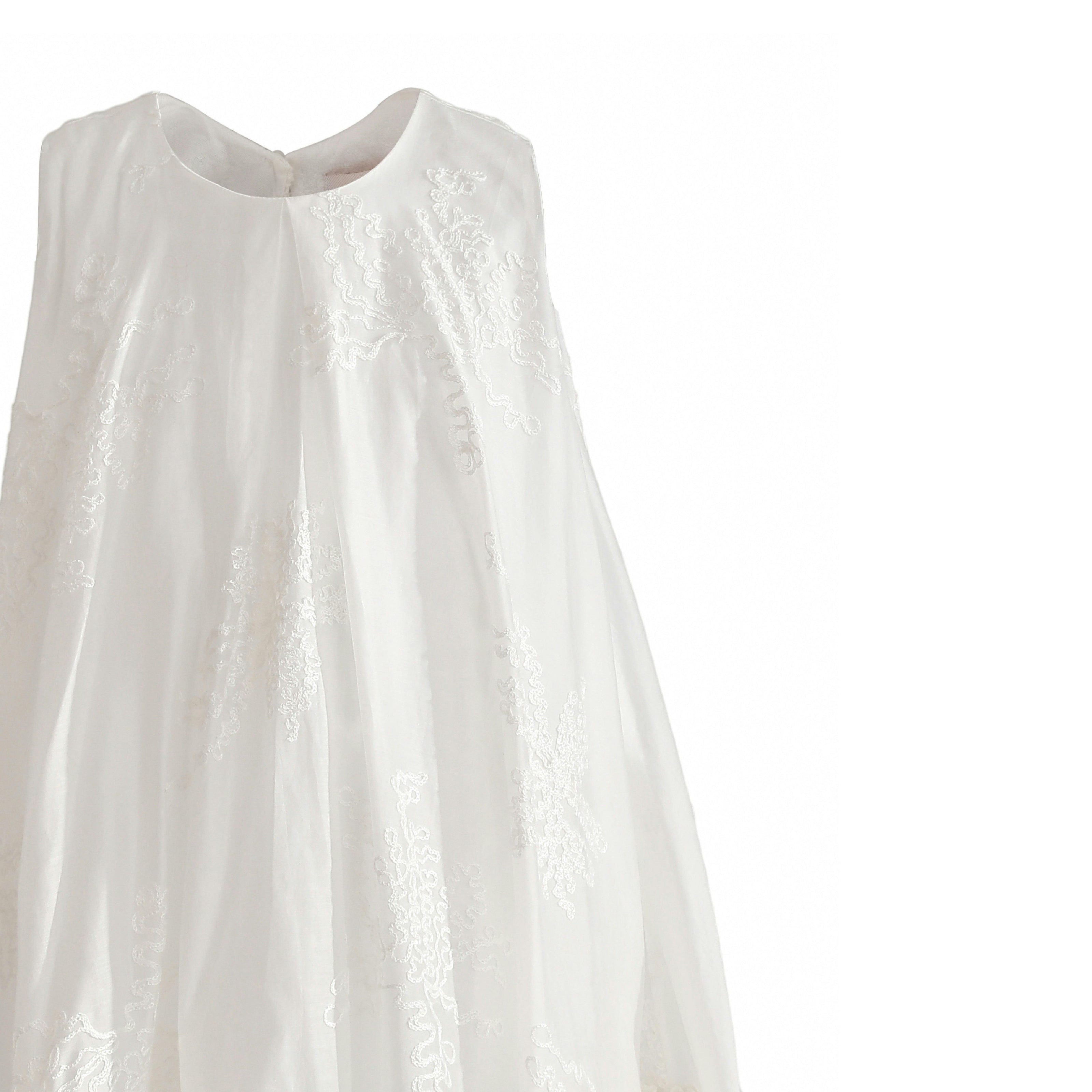 White Marcelline Ruffle Hem Dress