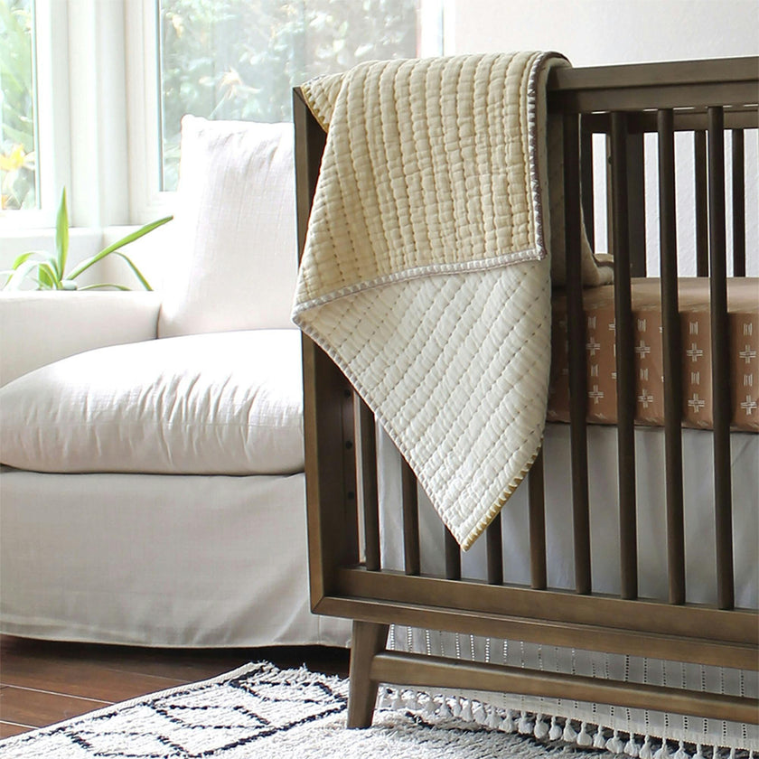 Kendi Beige Baby Quilt