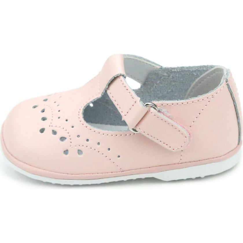 Birdie Pink Leather T-Strap Mary Jane (Baby)