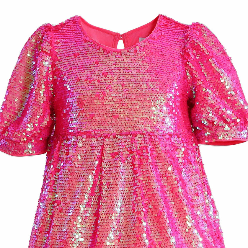 Pink Elira Sequin Party Dress
