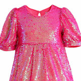 Pink Elira Sequin Party Dress