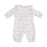 Floral Deer - Ruffle Sleeve Snap Romper