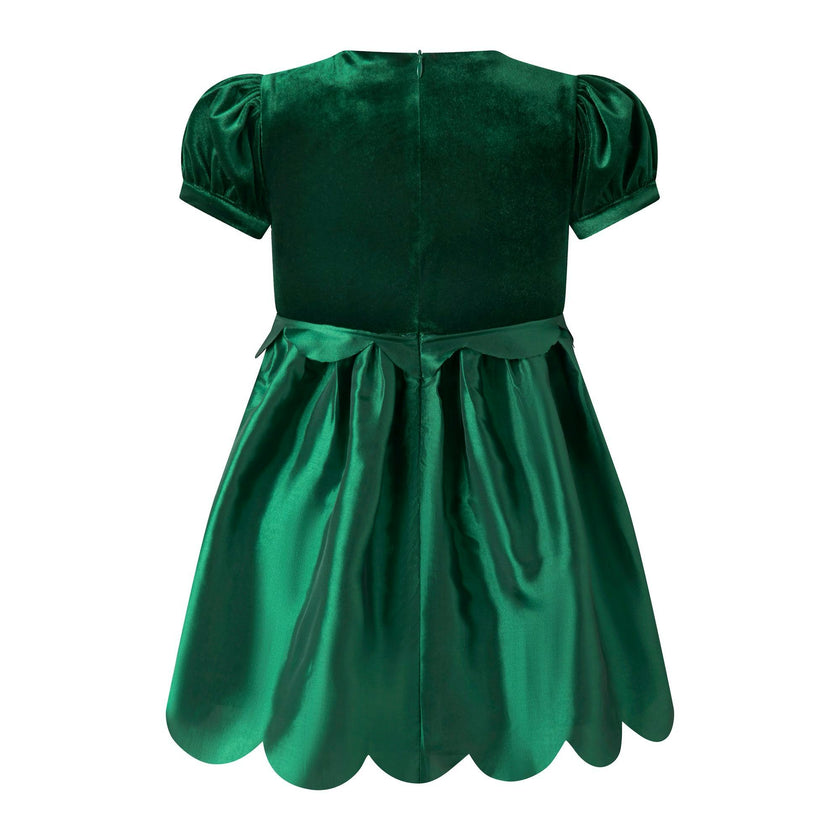 Taffeta Scalloped Dress