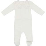 Mock Collar Velour Long Sleeve Footie