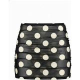Polka Dot Ruched Micro Skirt