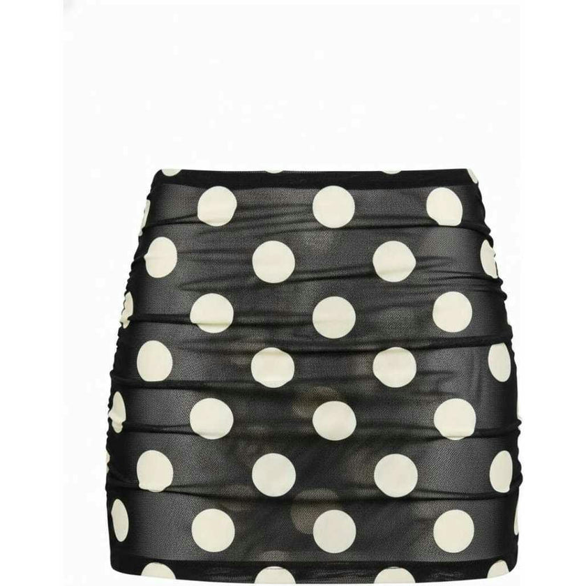 Polka Dot Ruched Micro Skirt