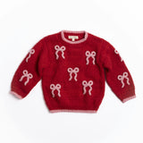 Bow Sweater in Crimson