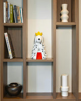 Snoopy KING with Mini Snoopies on Cape & Woodstock as Crown White & Yellow 17in