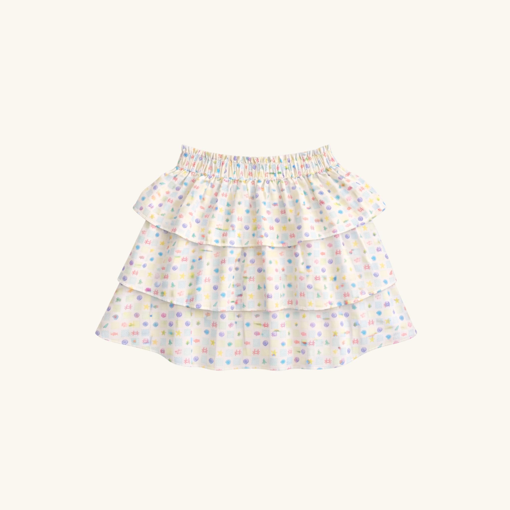 Ruffle Skirt in Sea Life
