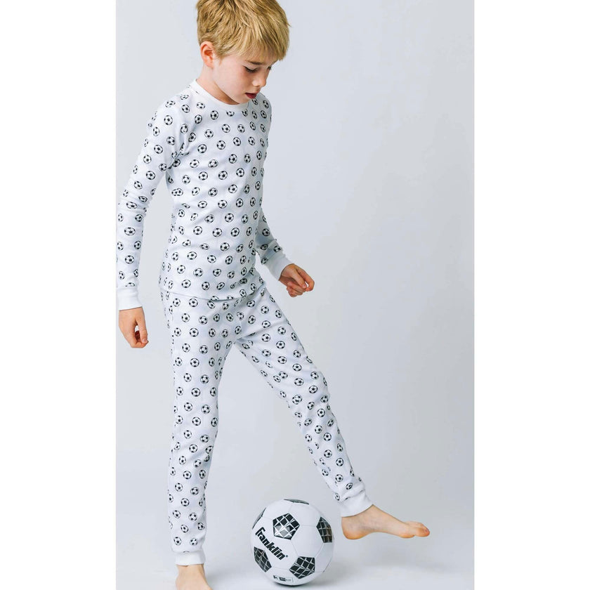 The Organic Long Sleeve Pajama Set [Soccer]
