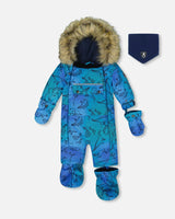 One-Piece Baby Play Snowsuit Designed for Car Seat