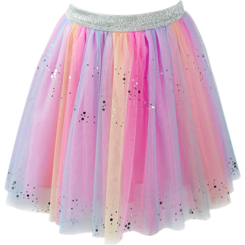 Rainbow Sequins Skirt w/Wings & Wand Size 5/6