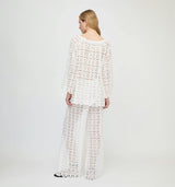 The Kaya Pool Pant - White Broderie