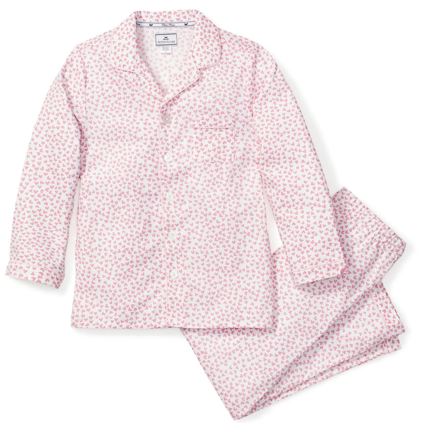 Kid's Twill Pajama Set in Sweethearts