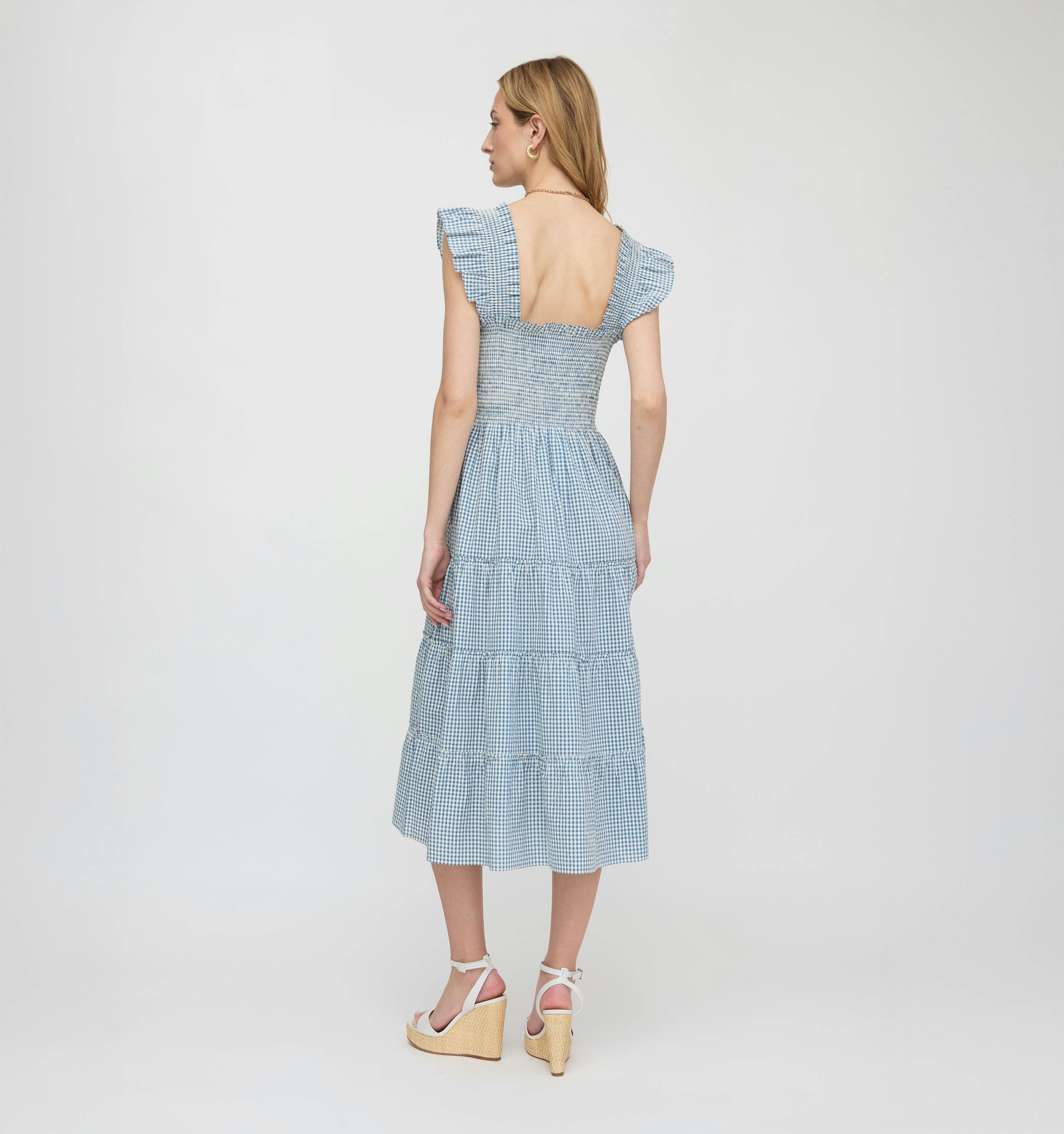 The Ellie Nap Dress - Lagoon Gingham