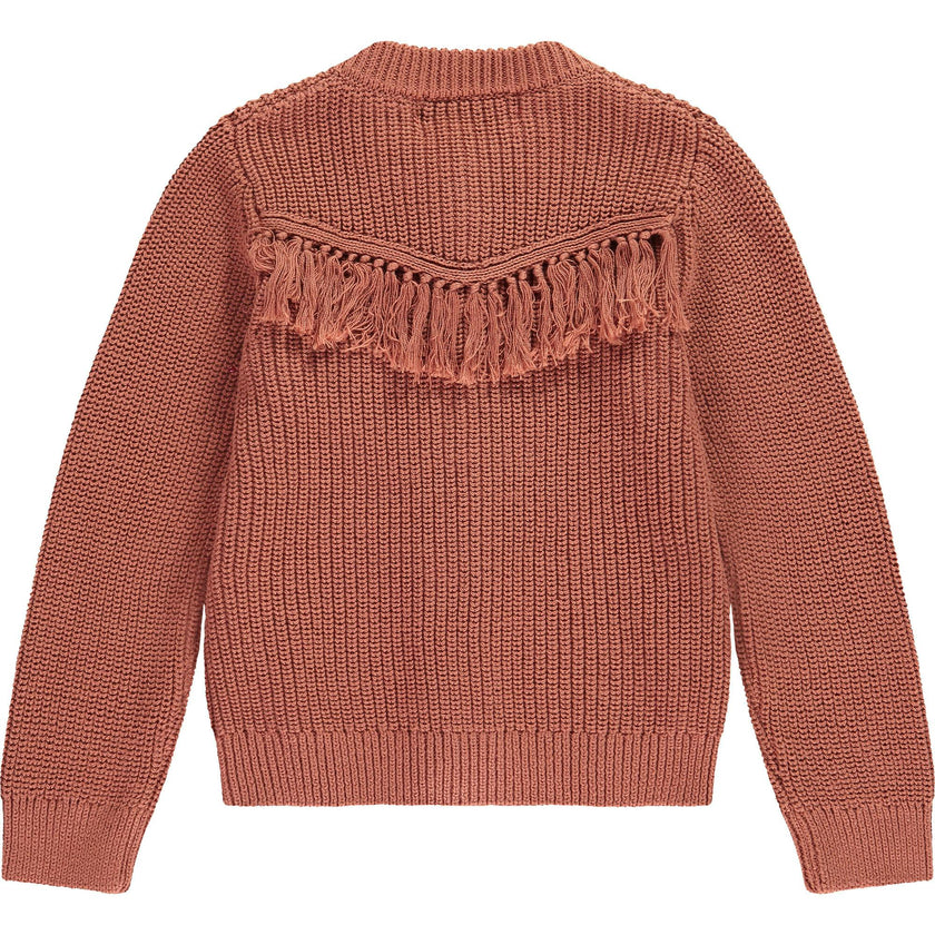 Rib Knit Tassel Cardigan