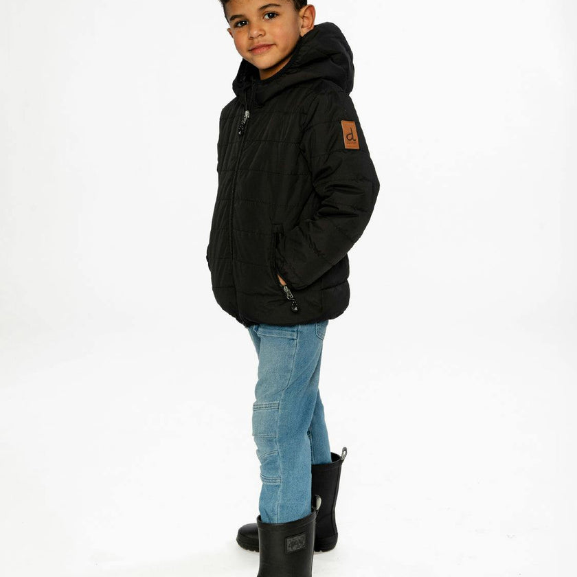Insulating Quilted Mid-Season Jacket Black