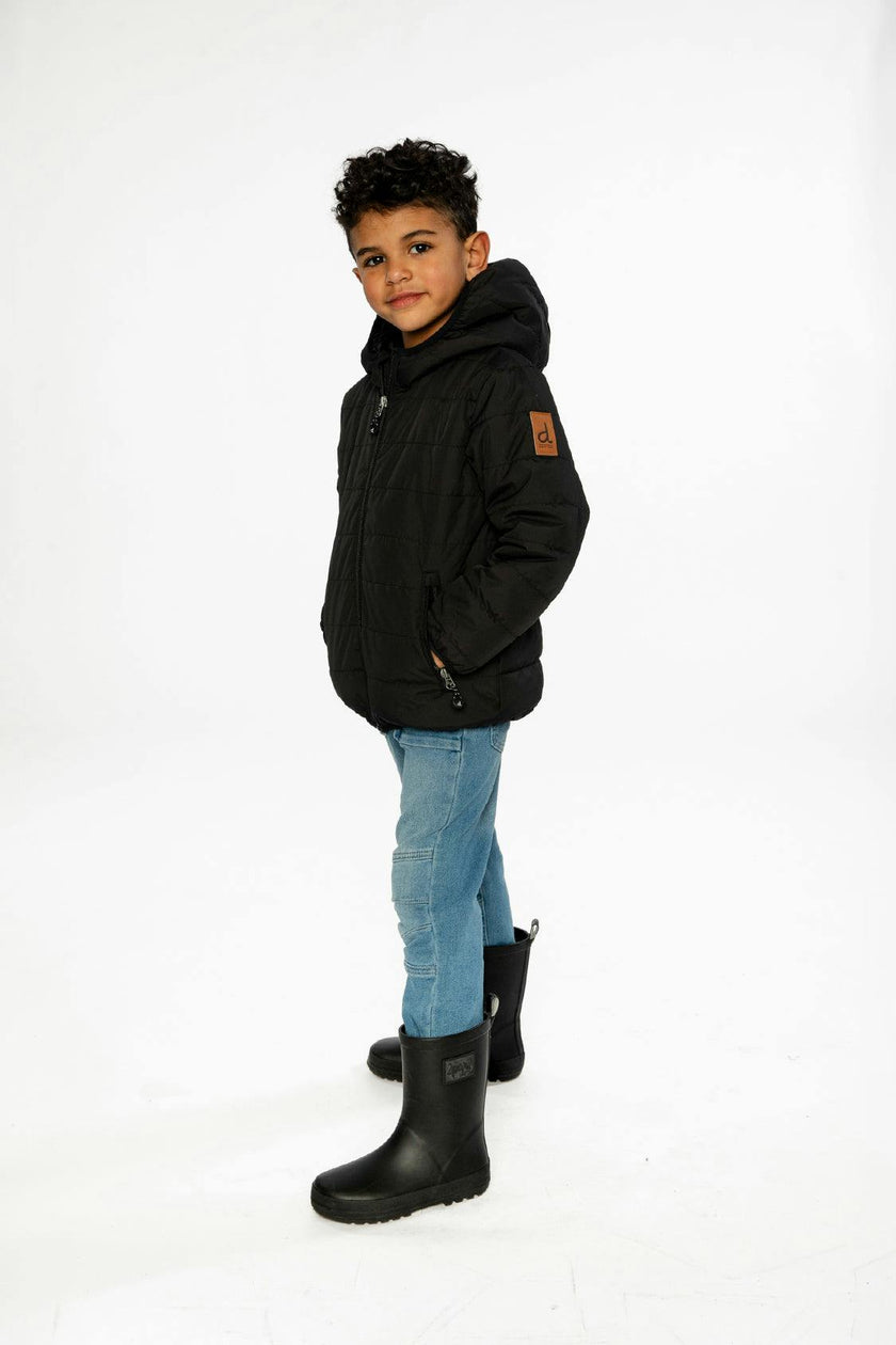 Insulating Quilted Mid-Season Jacket Black