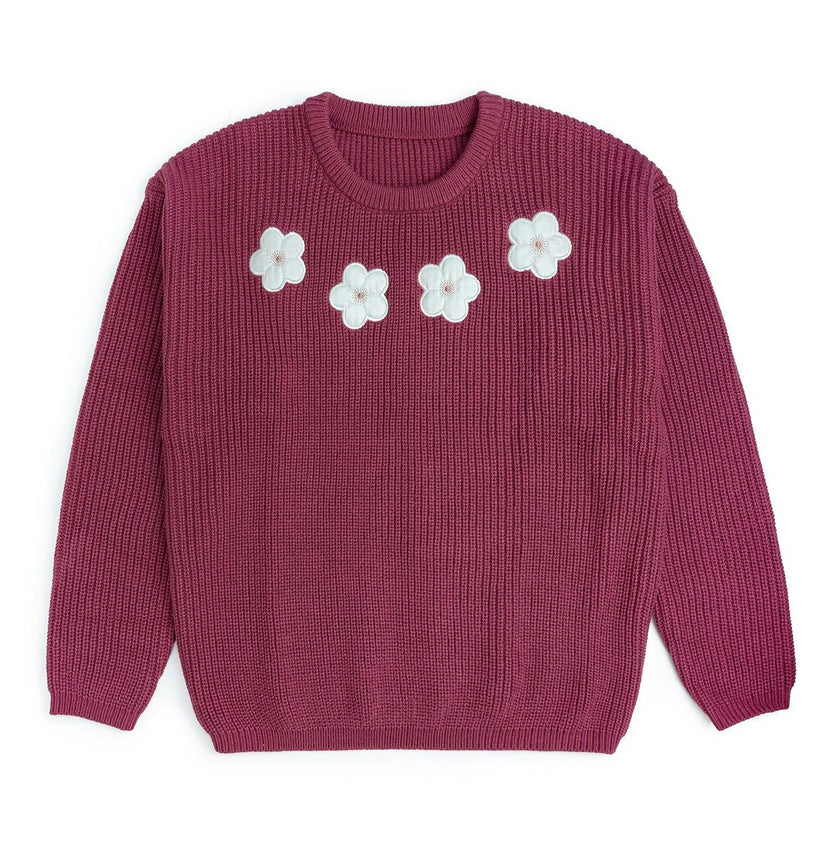 Floral Applique Women's Sweater