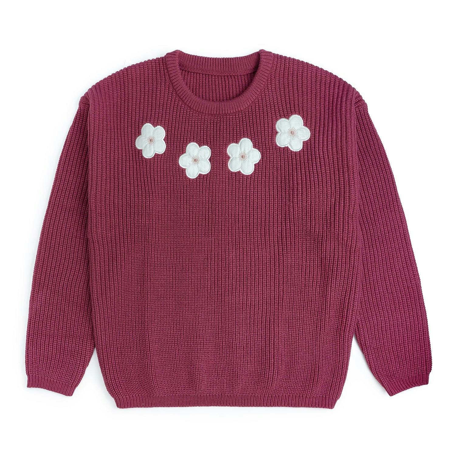 Floral Applique Women's Sweater