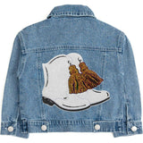 Mardi Boots Sequin Patch Denim Jacket