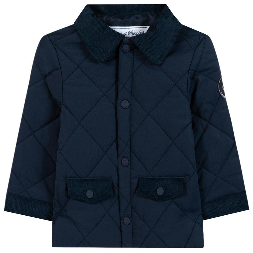 TARTINE ET CHOCOLAT Quilted Baby Jacket - Marine