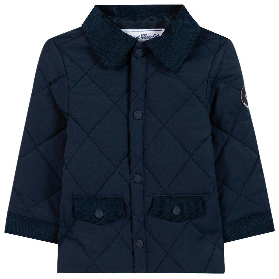 TARTINE ET CHOCOLAT Quilted Baby Jacket - Marine