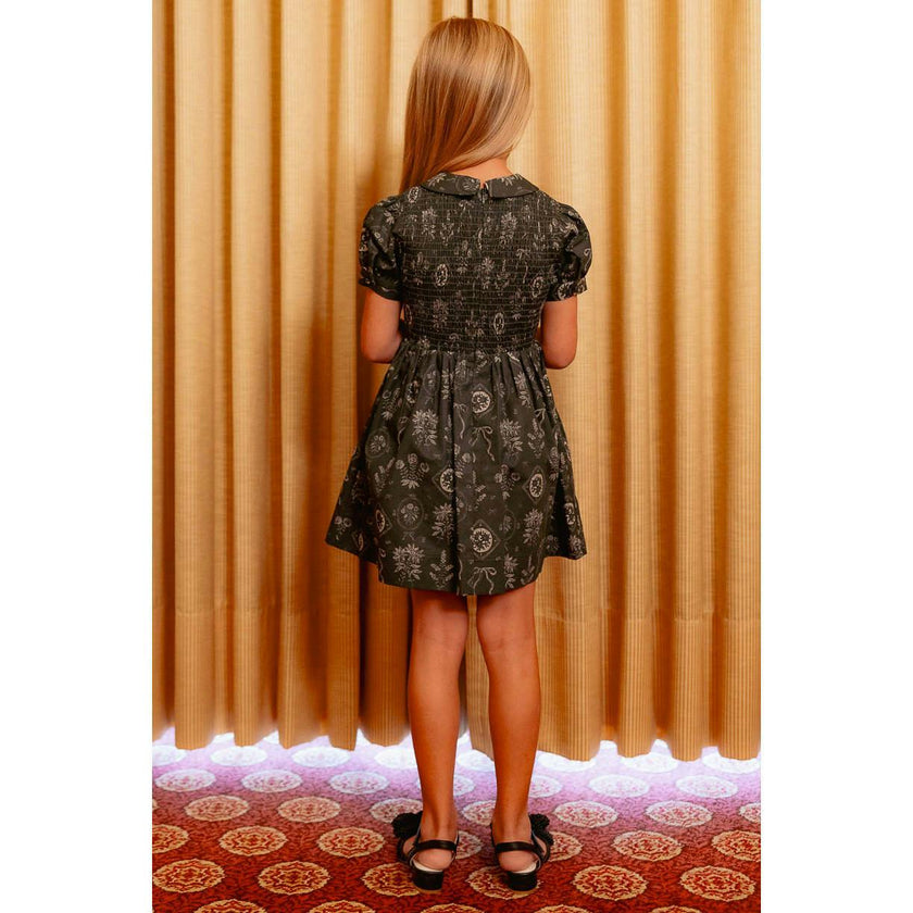 Mini Keegan Dress in Green Vintage Bouquet