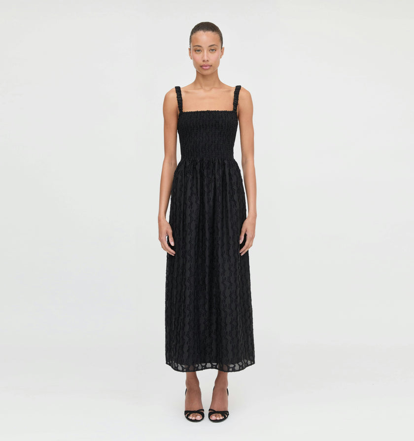 The Anita Nap Dress - Black Fil Coupé