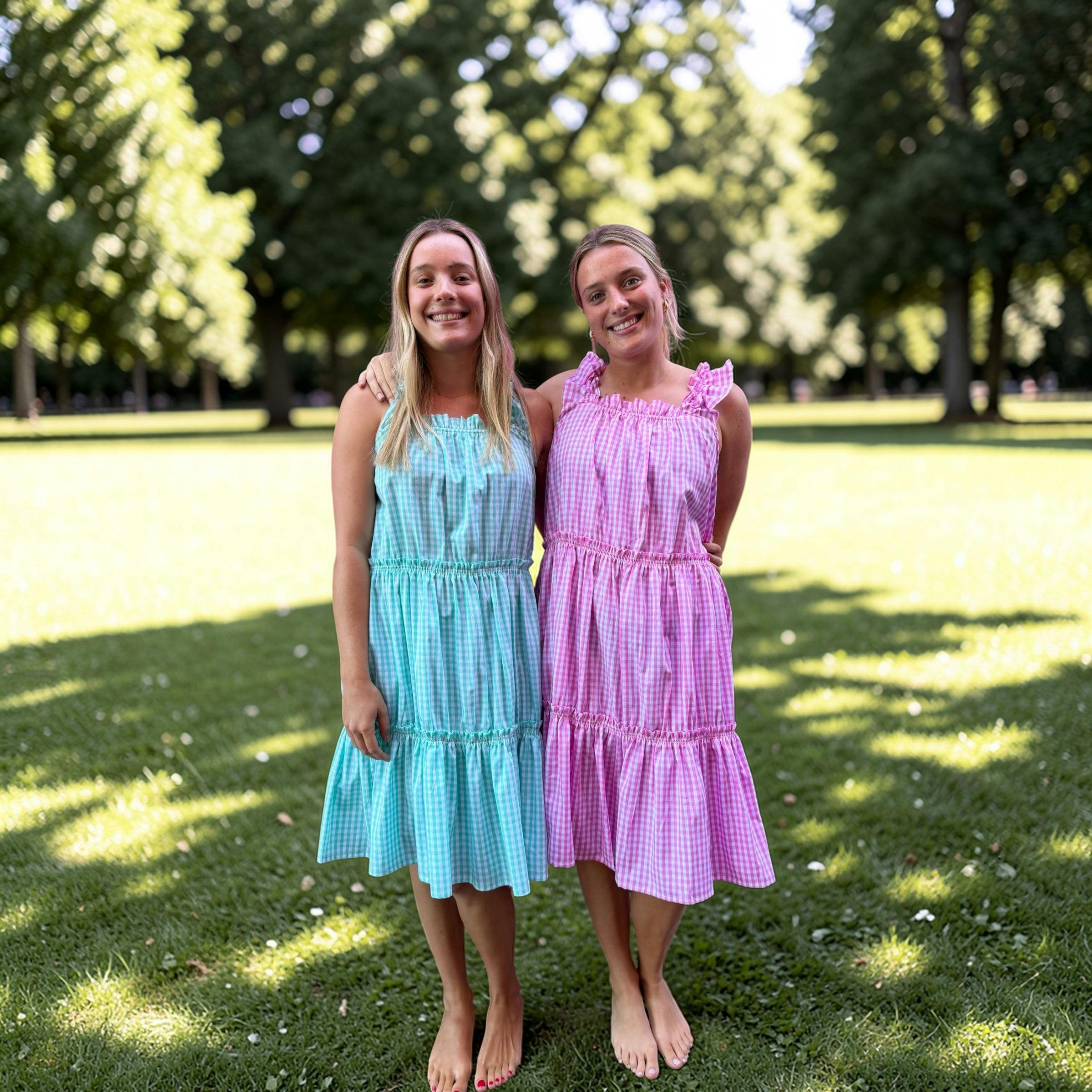 Women's Hepburn Gingham Pink Nightie