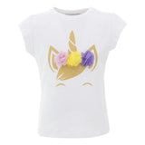 White Multicolor Tulle Unicorn T-Shirt
