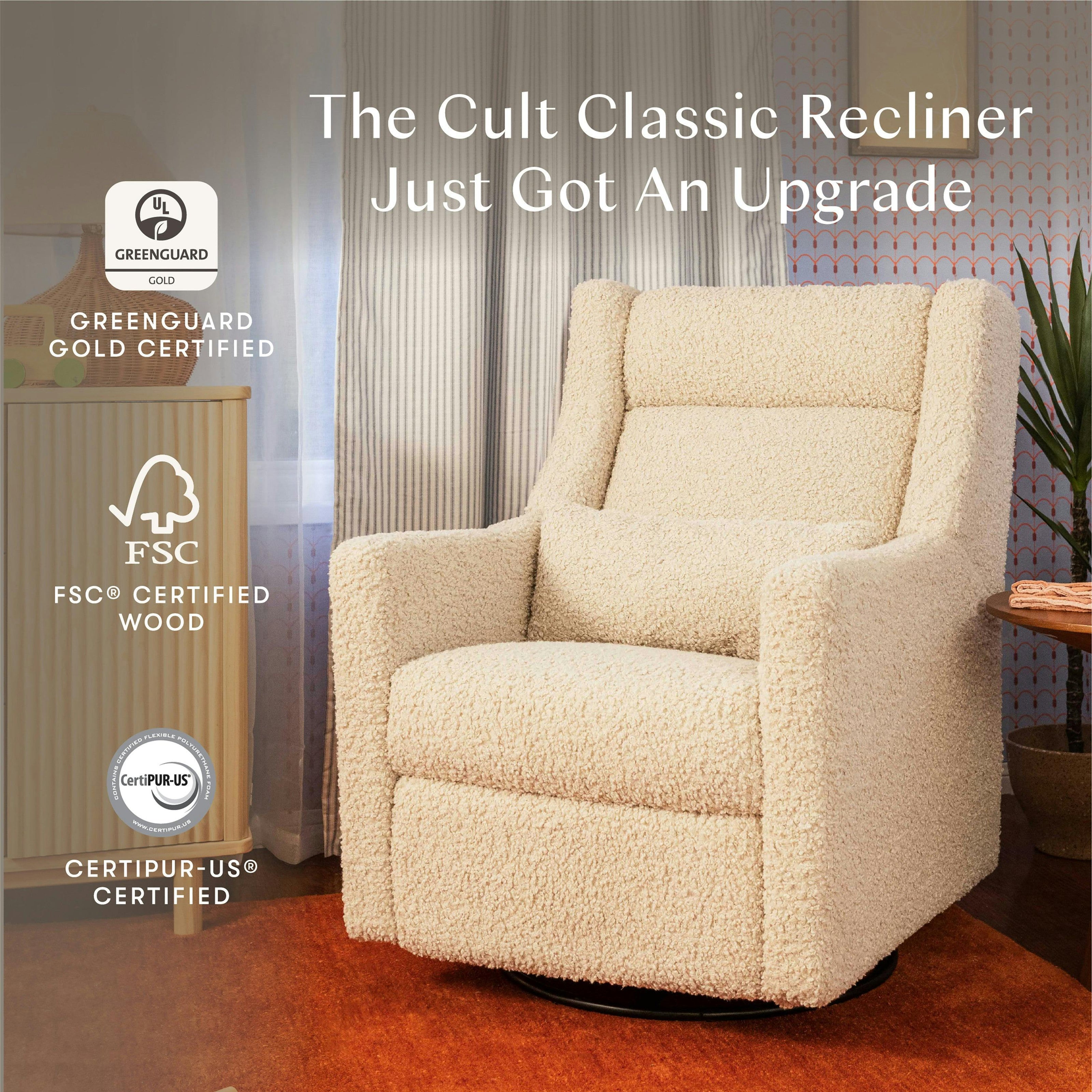 Babyletto Kiwi Plus Power Recliner and Swivel Glider with Power Adjustable Headrest and USB Port