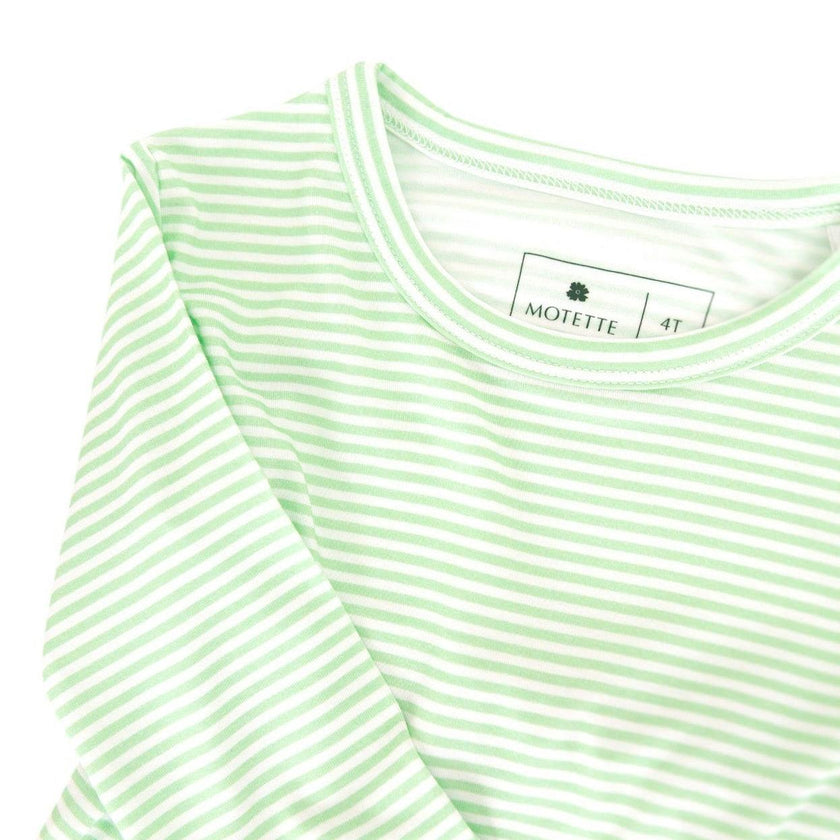 Pear Stripe Bamboo Toddler Pajama Set