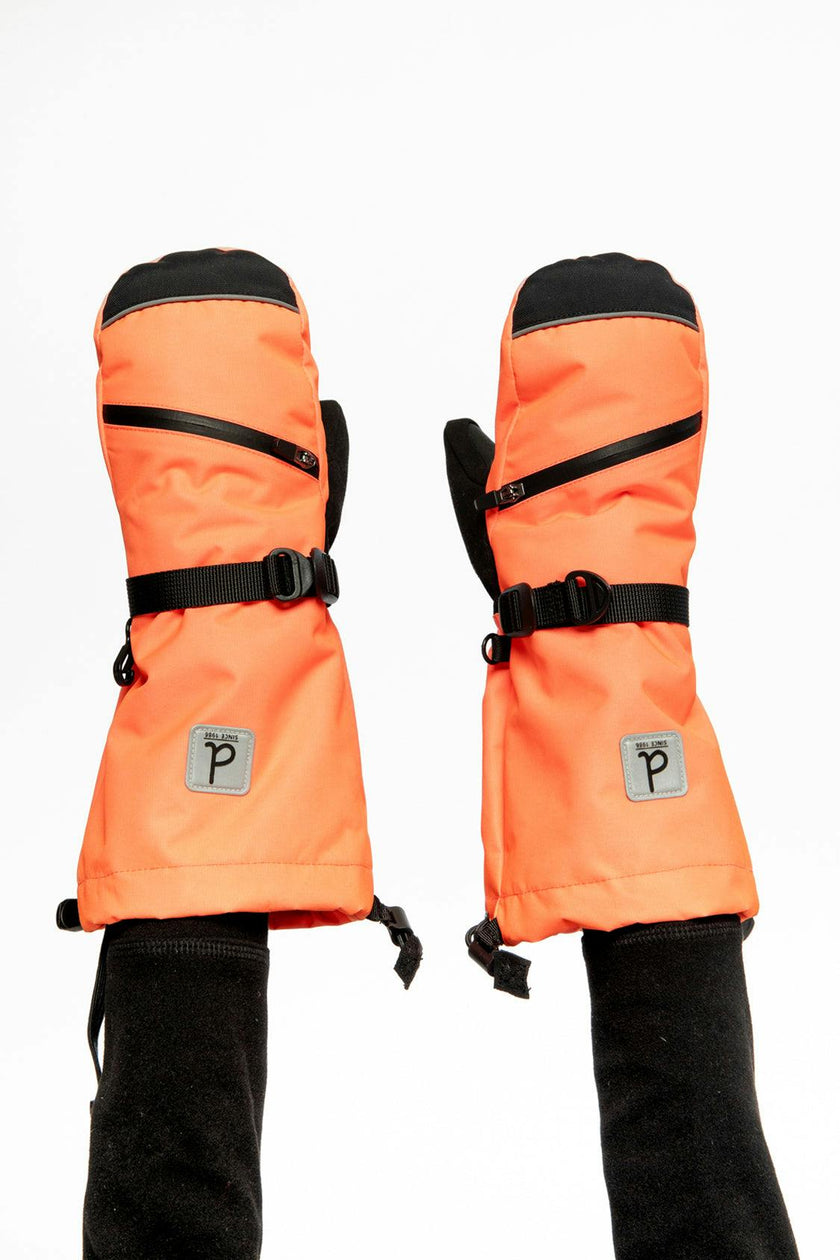 Teknik Winter Mittens Bright Orange