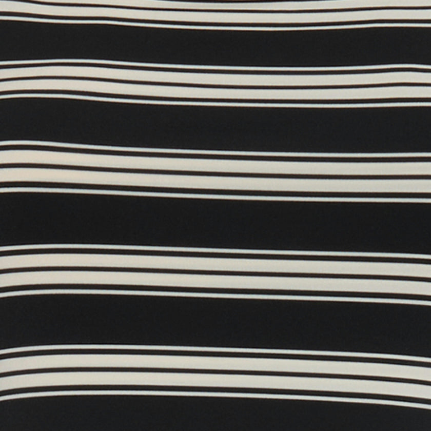 The Jayne Dress - Black/Ivory Stripe