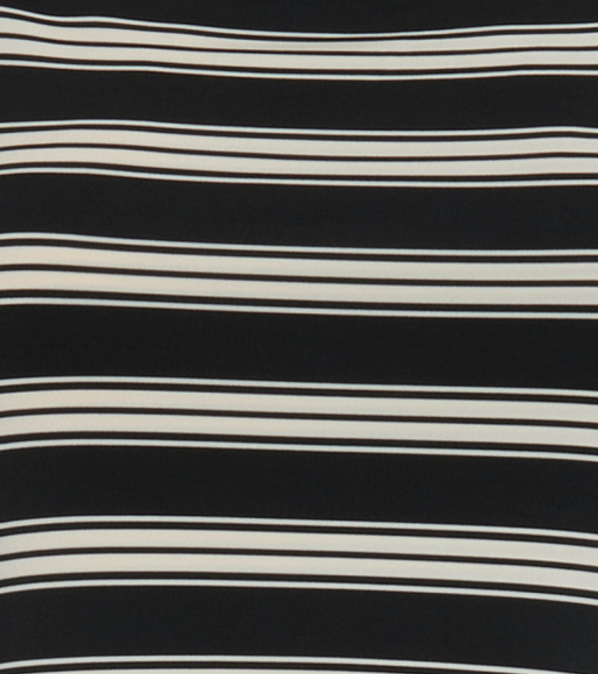 The Jayne Dress - Black/Ivory Stripe