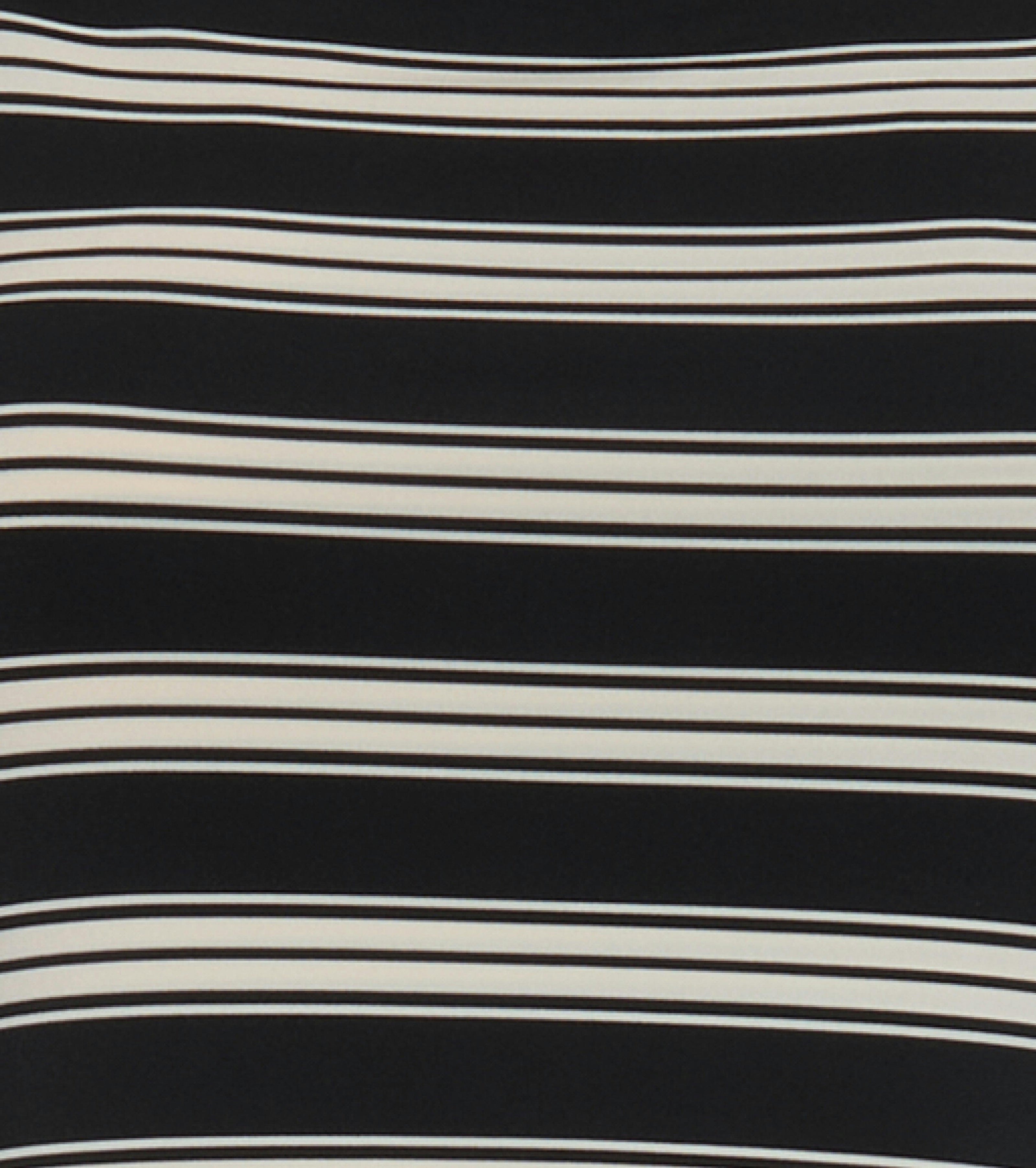 The Jayne Dress - Black/Ivory Stripe