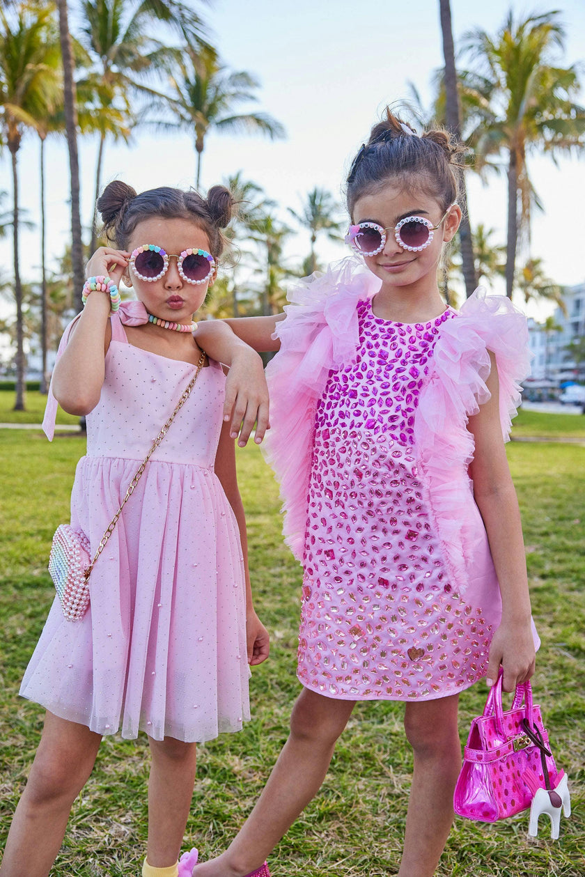 Pink Bejeweled Dress