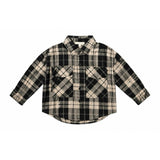 Black Plaid Cotton Button Up Shirt
