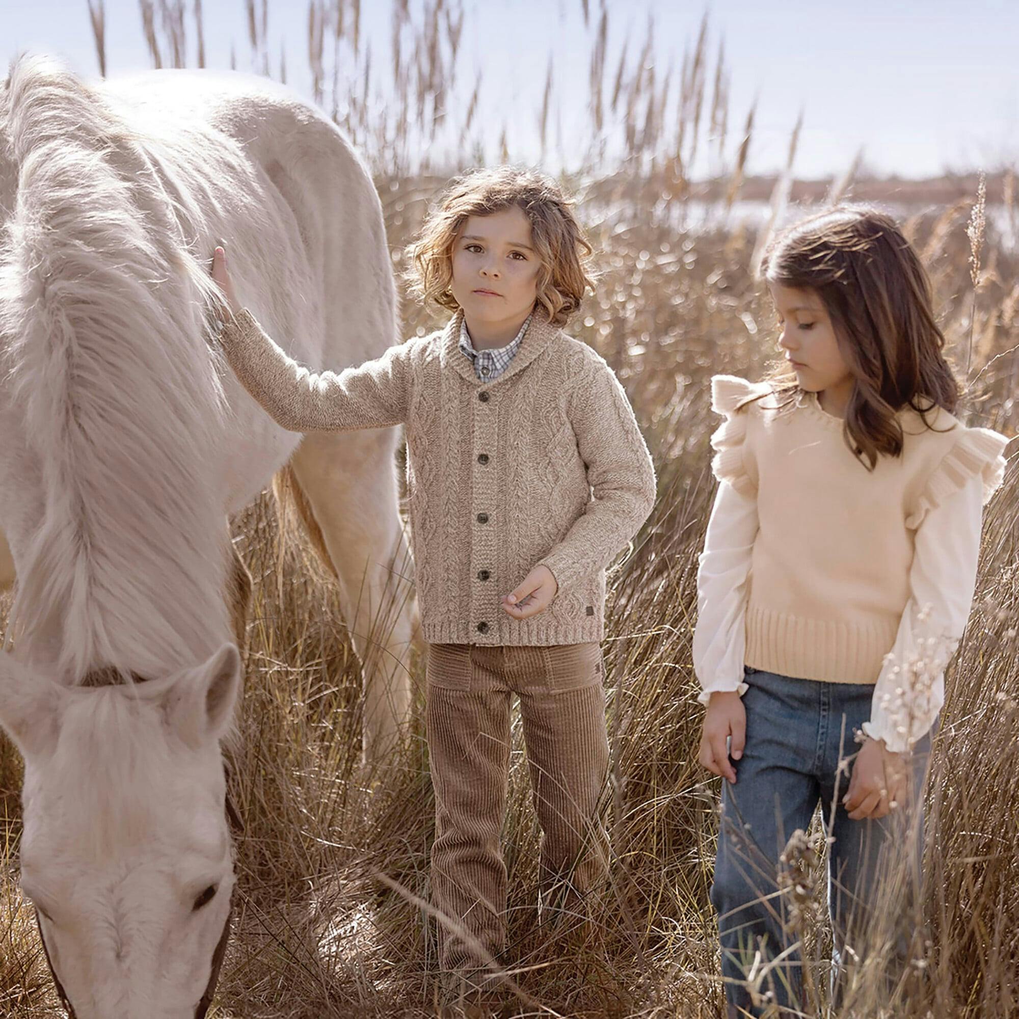 Shawl Collar Cable Knit Button-Down Cardigan