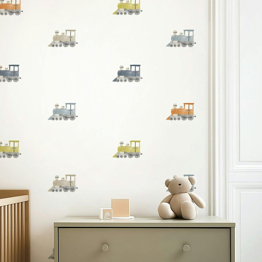 Train Engines • Peel-and-Stick Wall Decals