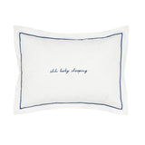 Navy Trim Decorative Pillow