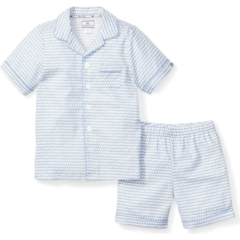 Kid's Twill Pajama Short Set in La Mer